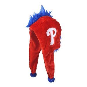 MLB Licensed Philadelphia Phillies Red "P" Logo Mohawk Dangle Hat Thematic Cap
